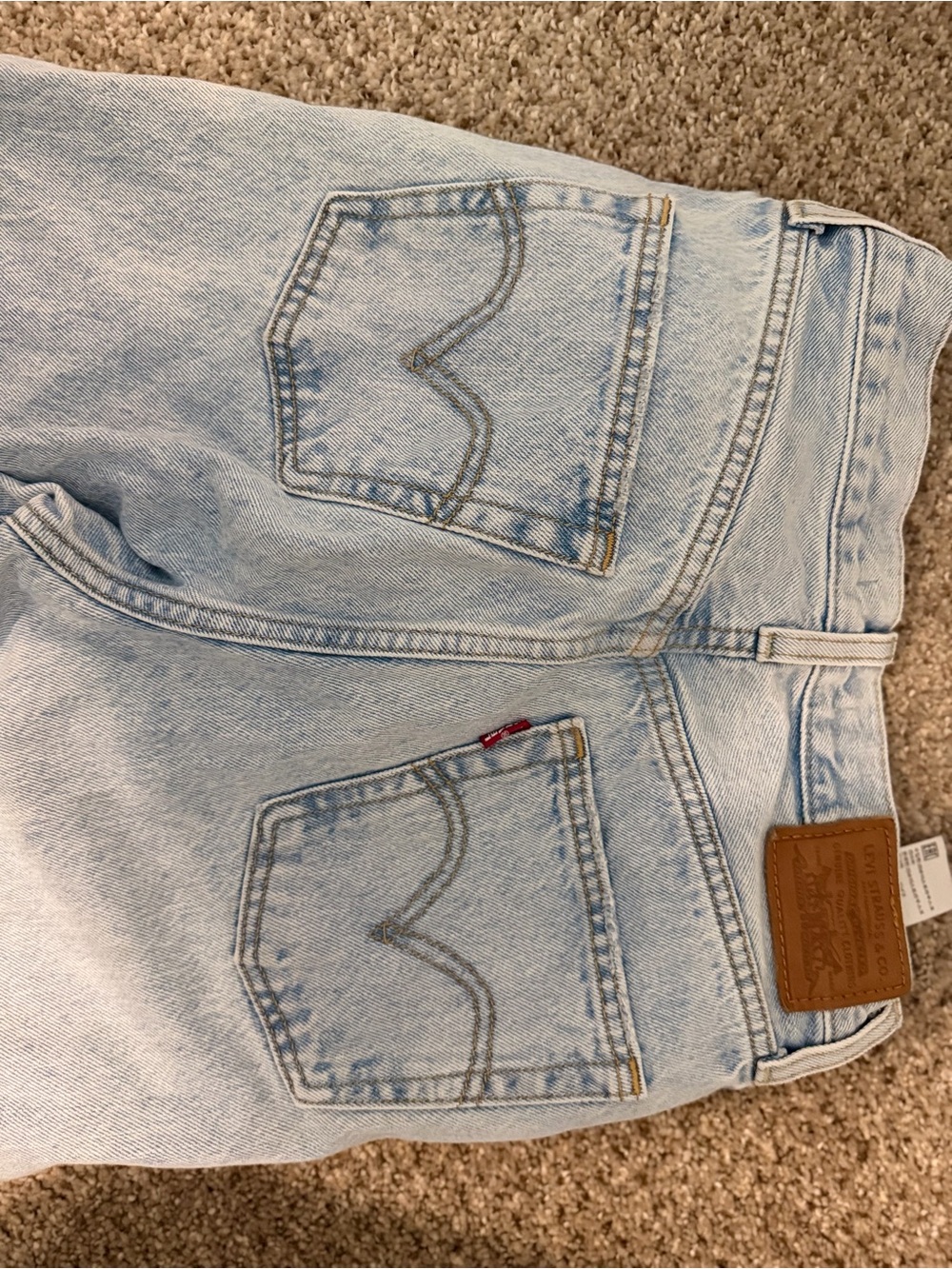 Levi's Light Blue Straight-Leg Women's Jeans - Picture 7 of 8